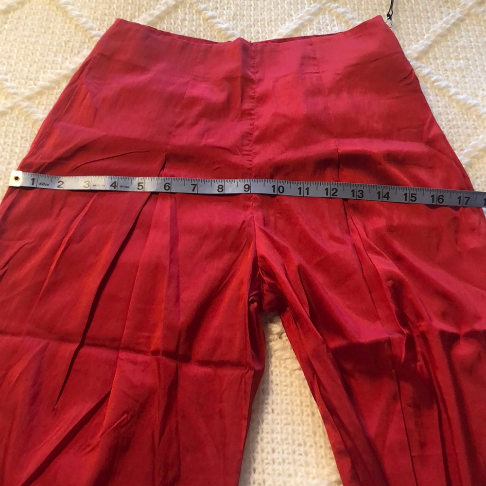 LPA Red Wide Leg High-Waisted Pants - Picture 12 of 13